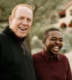 Lawrence (on the right) with his client, Gary